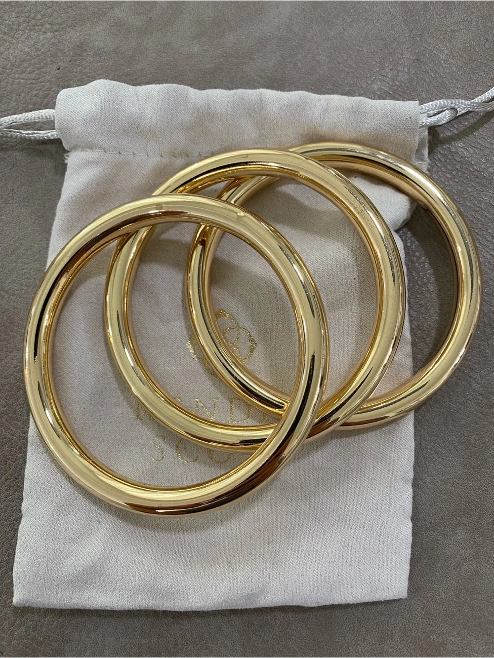 Classic Gold-Tone Set of 3 Chunky Bangle Bracelet